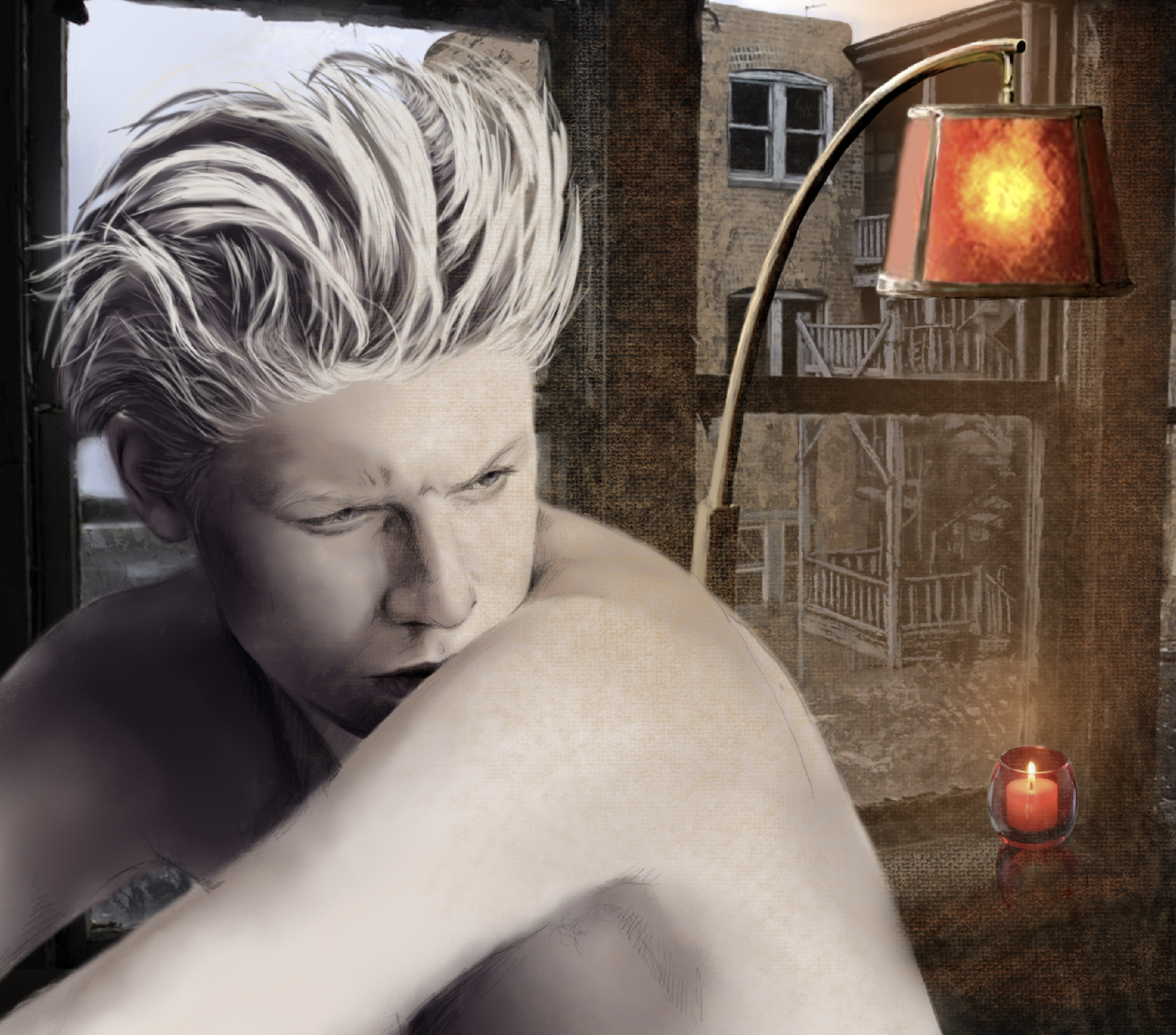 Digital painting of a man.